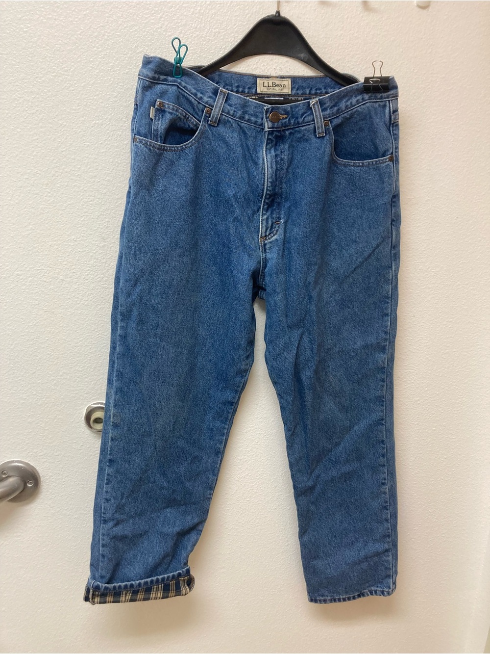 L. L. BEAN Warm and Comfy Men’s Flannel Lined Jeans 35x29